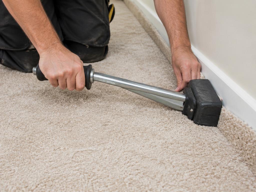 Carpet fitting in progress